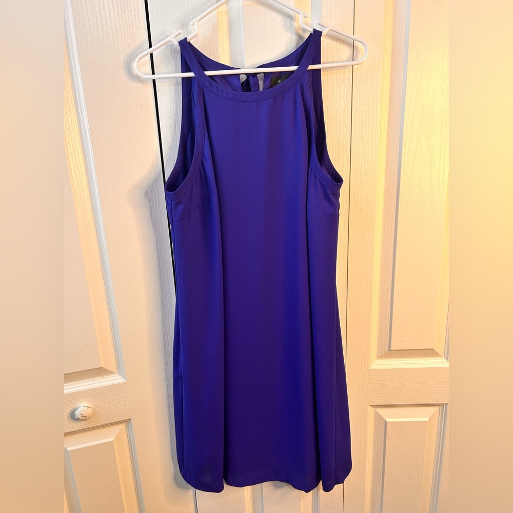 Worthington Sleeveless Tank Royal Blue Dress Women's Size 12 Tie Back
